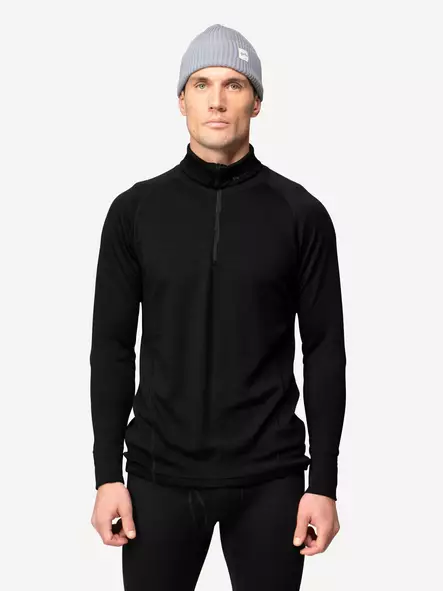 Devold Duo Active Merino 205 Zip Neck Men's Black - Undertröjor - 7028567648780 - 2