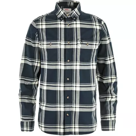 Fjällräven Övik Lite Flannel M Laurel Green-Chalk White - Skjortor - 7323451114410 - 1