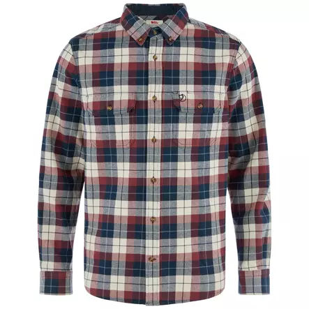 Fjällräven Singi Heavy Flannel M Dark Navy-Maroon - Skjortor - 7323451205620 - 1