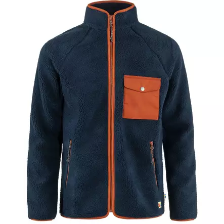 Fjällräven Vardag Pile Fleece M Navy-Autumn Leaf - Fleecetröjor - 7323450786670 - 1