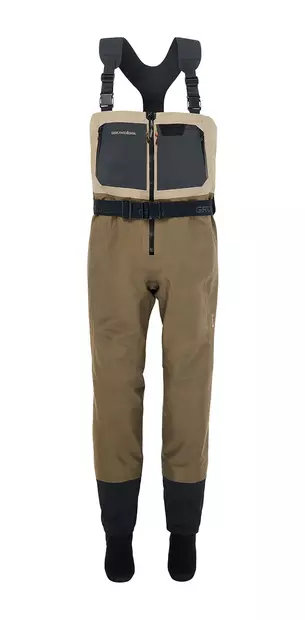 Grundens Men's Boundary Zip Stockingfoot Wader Stone/Otter - Vadare - 7332525301090 - 1