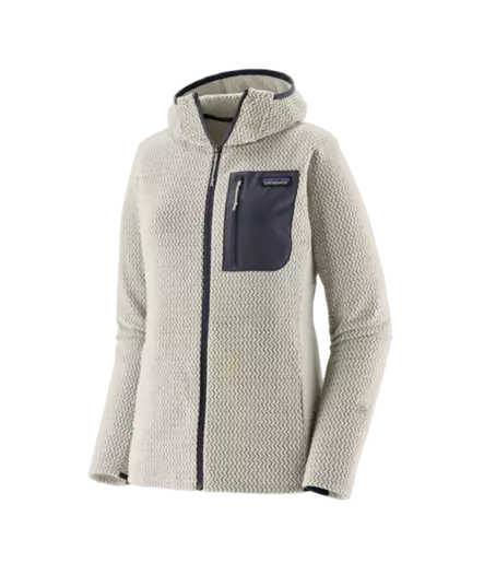 Patagonia W´s R1 Air Full Zip Hoody Birch White - Fleecetröjor - 199346154390 - 1