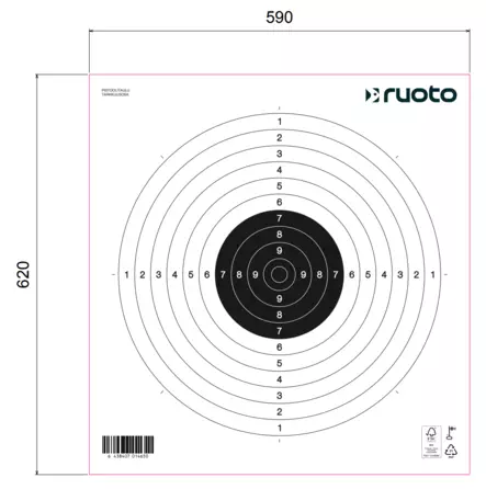 Pistol Target 55 x 55 - Tavlor - 6438407014650 - 1