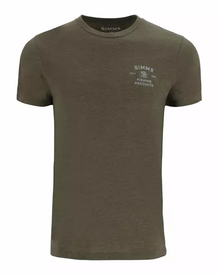 Simms Stacked Bass T-Shirt Military Heather - T-shirts herr - 694264662250 - 2
