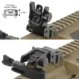 UTG Super Slim Rear Sight Manual Flip-up Tool-free Dual Aperture - Järnsikten för gevär - 4712274528390 - 5