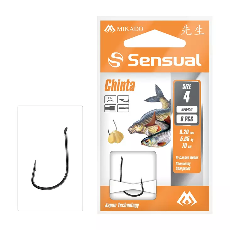Mikado Sensual Chinta Snelled Hooks 70cm - Färdigknutna krokar - 5900637062530 - 1