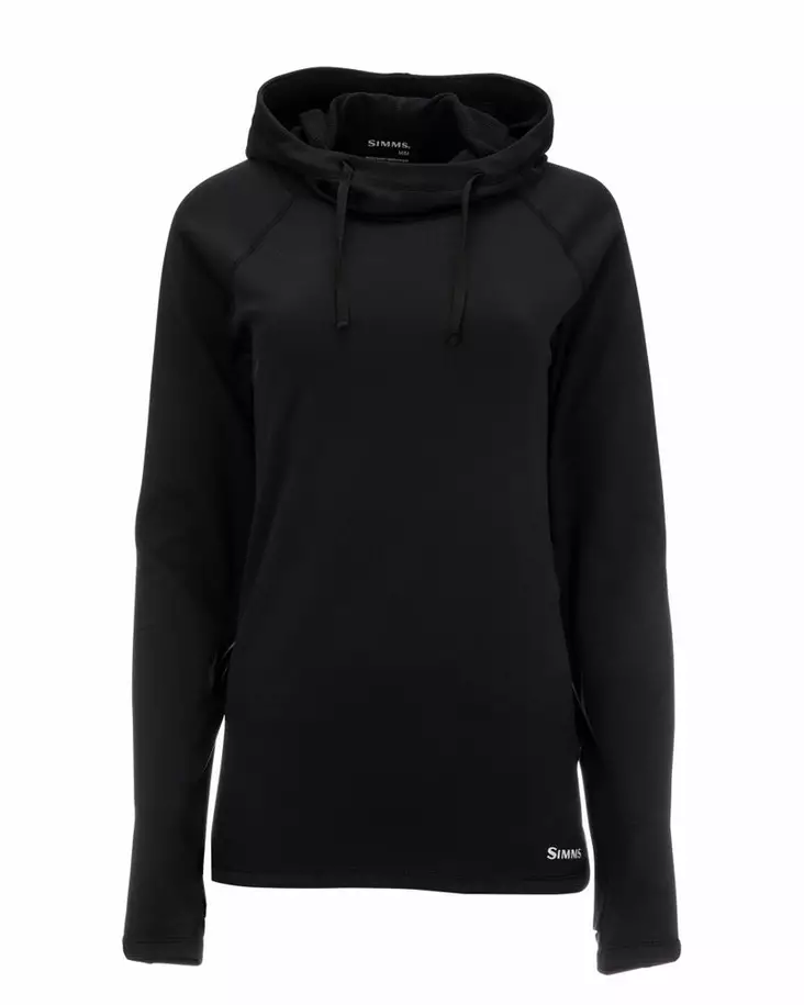 Simms Women's Heavyweight Baselayer Hoody Black - Undertröjor - 694264555910 - 2