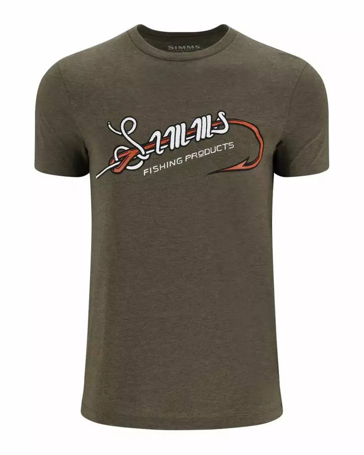Simms Hook & Loop T-Shirt Military Heather - T-shirts herr - 694264660980 - 2