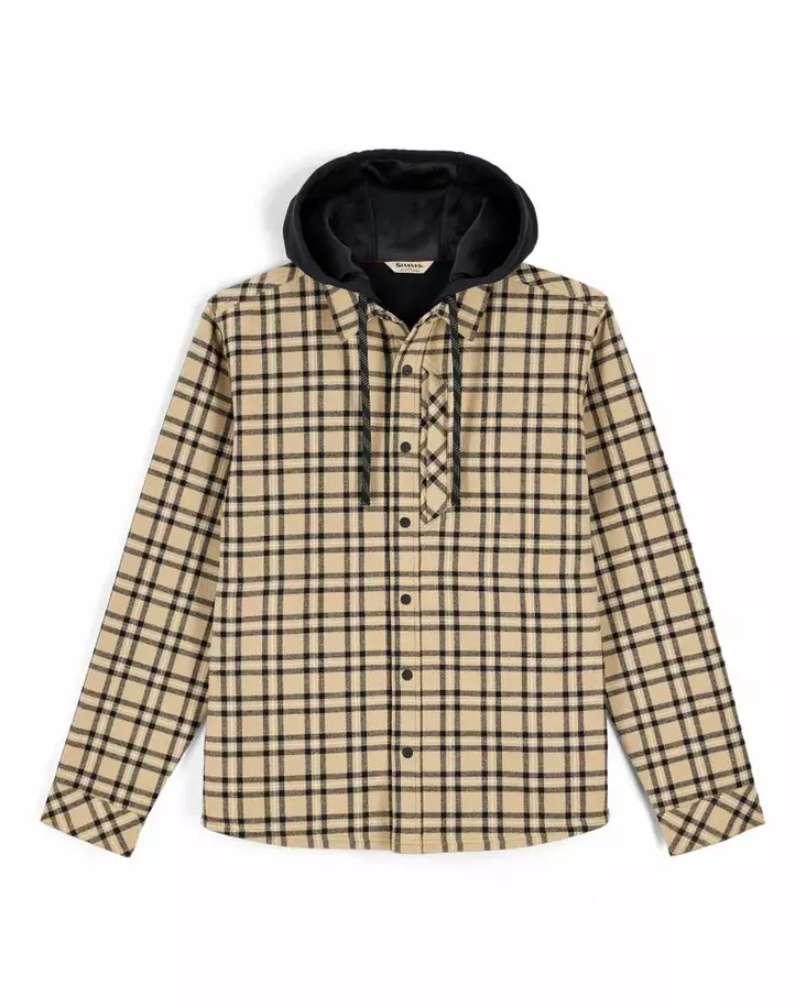 Simms Coldweather Hooded Shacket Wakemup Plaid: Cork - Övriga jackor - 694264695760 - 2