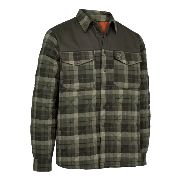 Deerhunter Elbert Padded Shirt Jacket Green Check - Herrarnas jaktjackor - 5702827237090 - 1