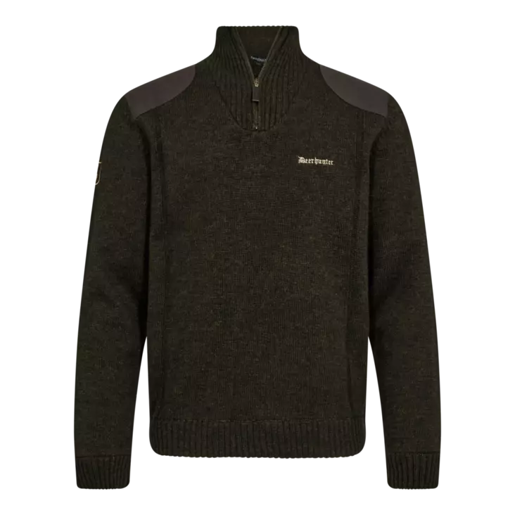 Deerhunter Finley ½-Zip Knit Ridgewood Melange - Jägartröjor - 5702827248980 - 1