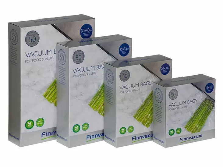 Finnvacum Uritettu Vakuumipussi PRO 50pcs - Vakuummaskiner och -tillbehör - 7340066115250 - 1