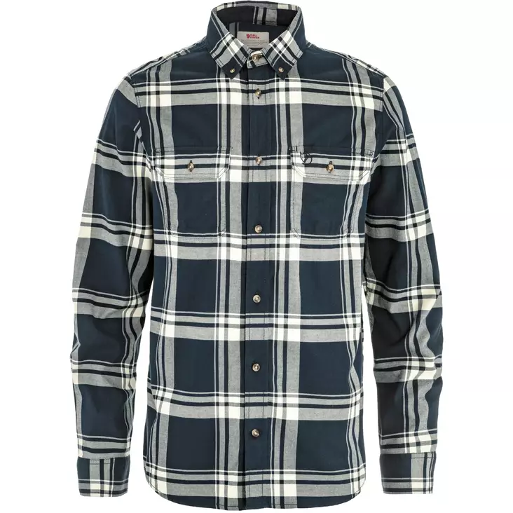 Fjällräven Övik Lite Flannel M Laurel Green-Chalk White - Skjortor - 7323451114410 - 1