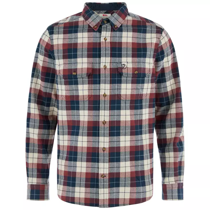 Fjällräven Singi Heavy Flannel M Dark Navy-Maroon - Skjortor - 7323451205620 - 1