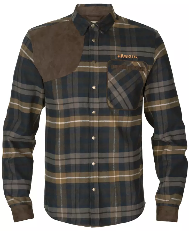 Härkila Jarne L/S Shooting Shirt Dark Olive - Jägartröjor - 5714733632890 - 1