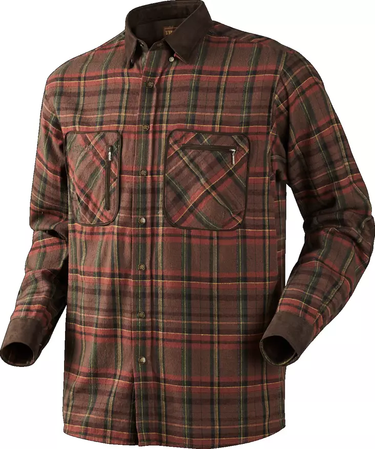 Härkila Pajala Shirt Red Checkered - Jägartröjor - 5707335111870 - 1