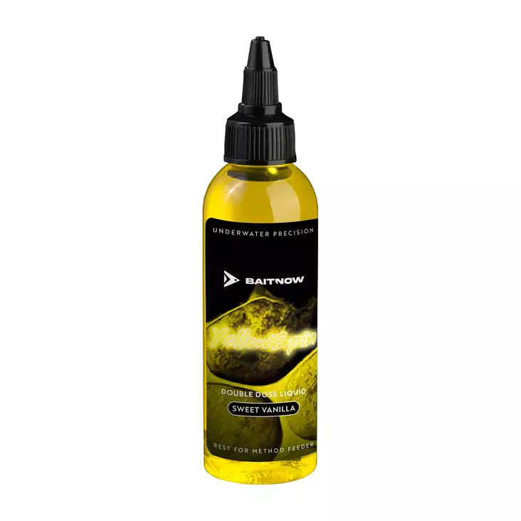 Mikado BaitNow Double Dose Yellow Spin 100ml - Aromer & flytande lockmedel - 5900637153450 - 1