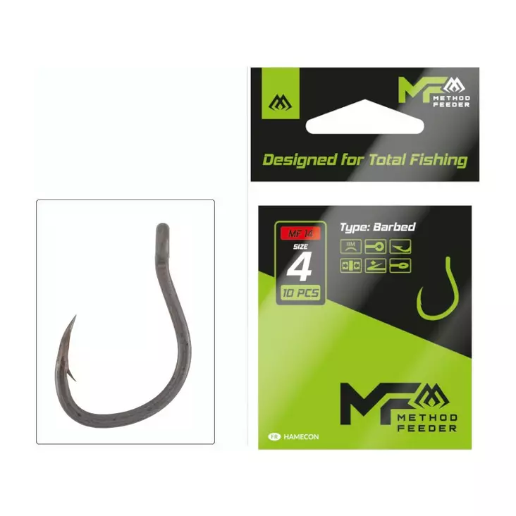 Mikado MF14 Hook Barbed - Öglekrokar & spadkrokar - 5900637119760 - 1