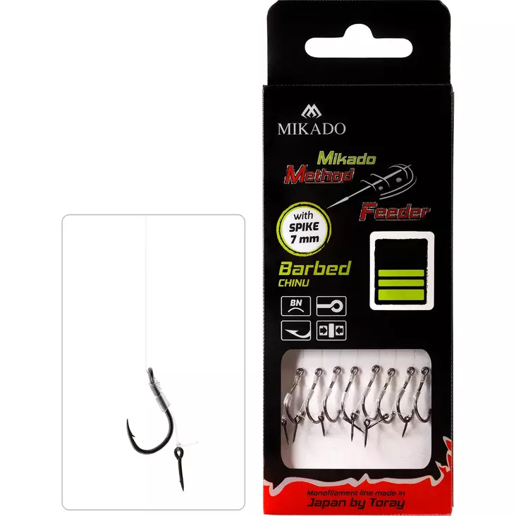 Mikado MF Rig HMFB12I Spike Mono Barbed - Färdigknutna krokar - 5900637722090 - 1