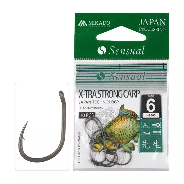 Mikado Sensual X-Tra Strong Carp DB - Wide gape-krokar - 5900637619840 - 1