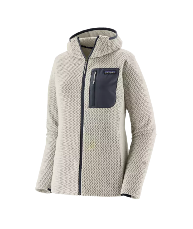 Patagonia W´s R1 Air Full Zip Hoody Birch White - Fleecetröjor - 199346154390 - 1