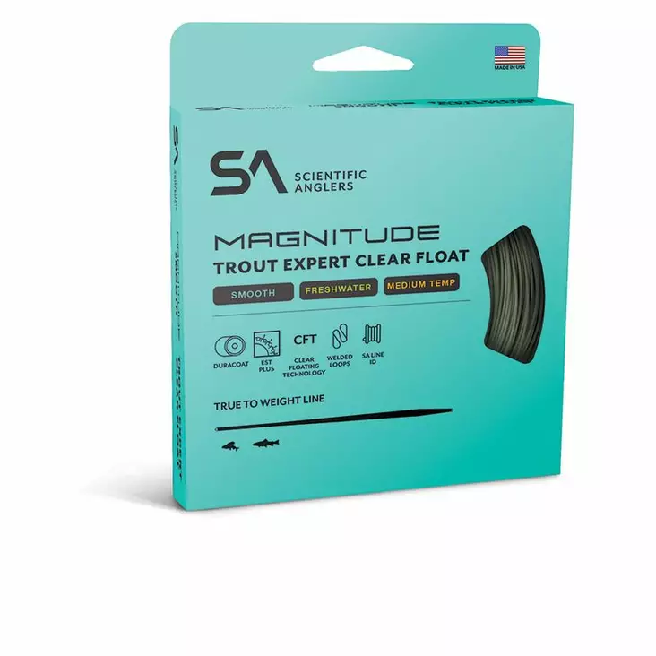 Scientific Anglers Magnitude Smooth Trout Expert Sage Green/10' Clear Tip - Flytlinor - 840309145480 - 2