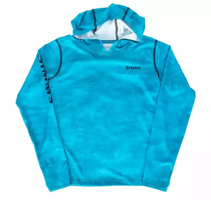 Simms Kid's Solar Tech Hoody Daze Camo Pool - Huvtröjor - 694264567210 - 2