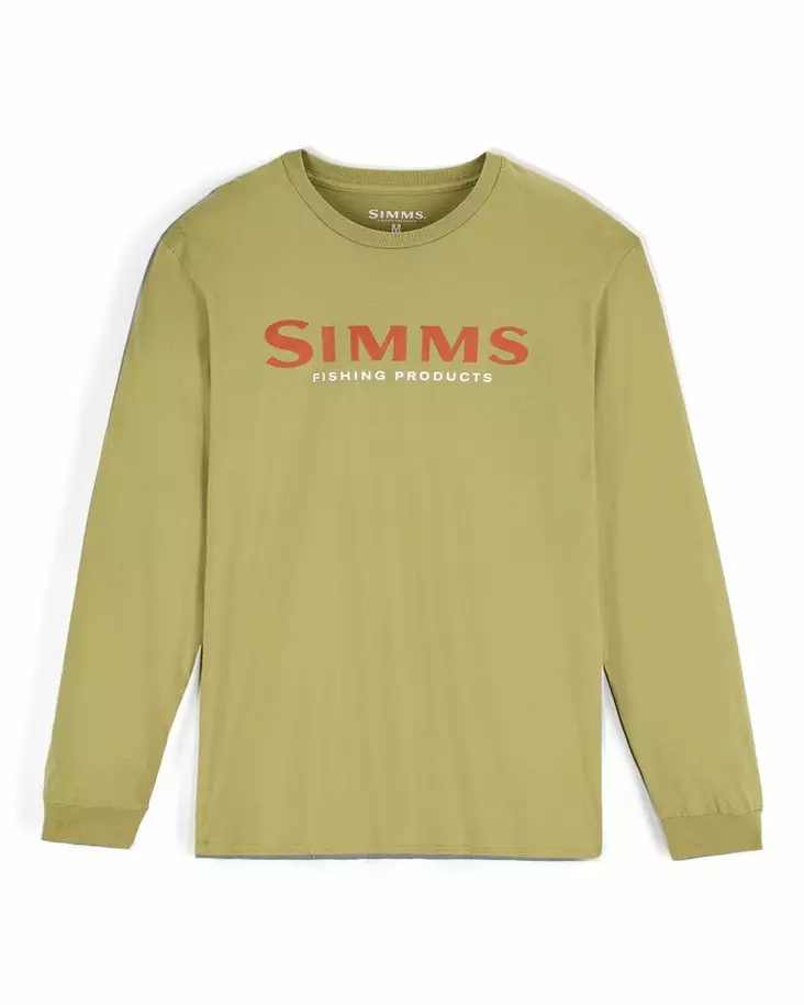 Simms Simms Logo Shirt LS Tent Green - T-shirts herr - 694264694640 - 1