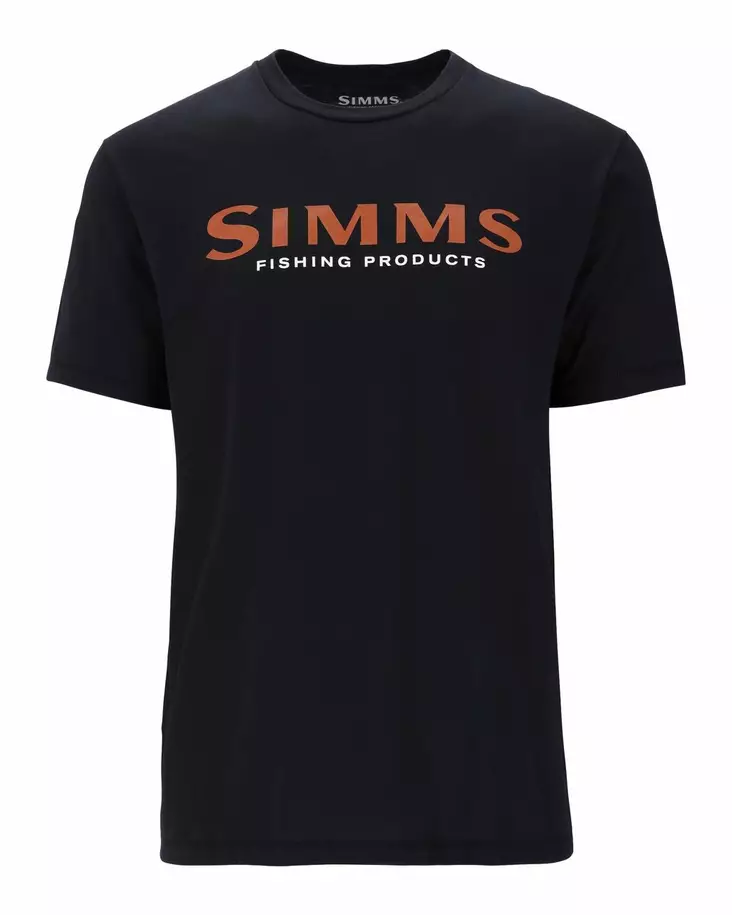 Simms Logo T-Shirt Jet Black - T-shirts herr - 694264669280 - 1