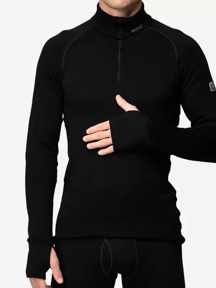 Devold Expedition Merino 235 Zip Neck Men's Black - Undertröjor - 7028567100431 - 3