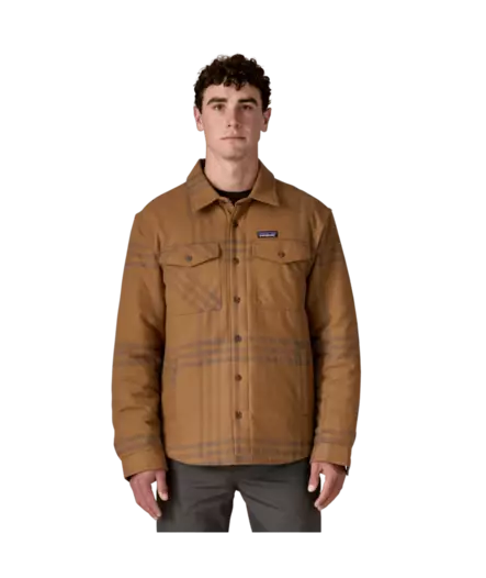 Patagonia M´s Lightweight Insulated Fjord Flannel Shirt Defend Deer Brown - Skjortor - 198077198451 - 2