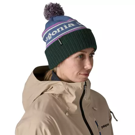 Patagonia Powder Town Beanie Park Stripe: Barnacle Blue - Mössar - 198077131601 - 2