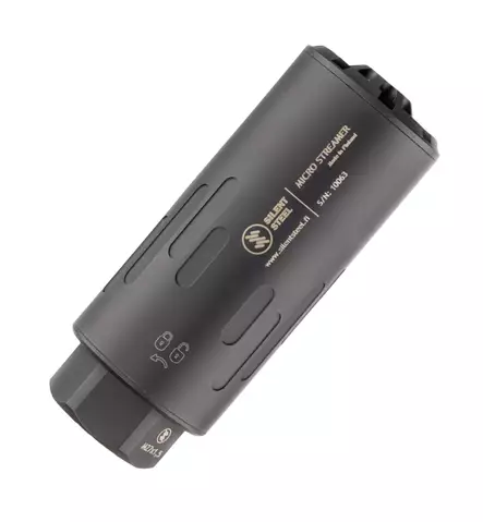 SILENT STEEL MICRO BAFFLE STREAMER 6.5 ARMOR BLACK - Ljuddämpare för precisionsgevär - MSTB65B-AL-15x1 - 1