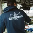 Grundens Logo Boat Hoodie Dark Navy - Huvtröjor - 0840316314091 - 4