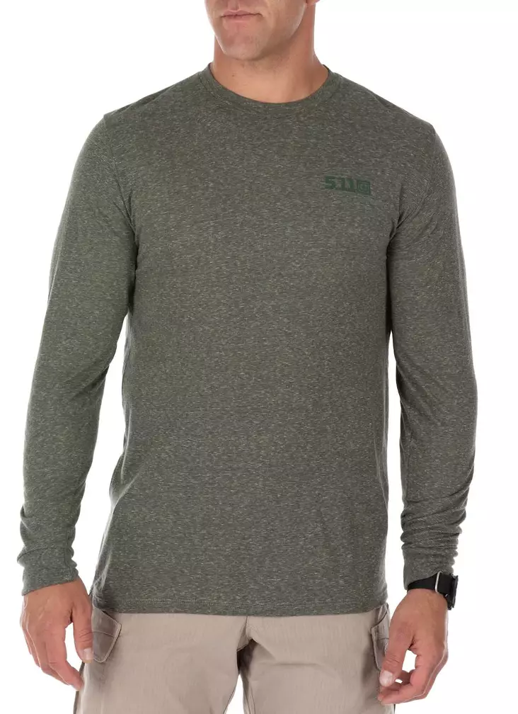 5.11 Triblend Legacy L/S Tee Green - Taktiska tröjor - 888579358391 - 1