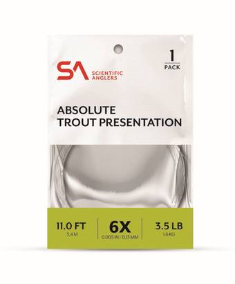 Scientific Anglers Absolute Trout Presentation Leader 14ft - Taperade Nylon -tafsar - 840309134101 - 1