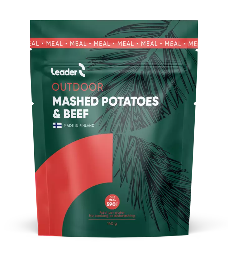 Leader Outdoor Mashed Potatoes Beef 140g - Campingmat - 6430080443451 - 1