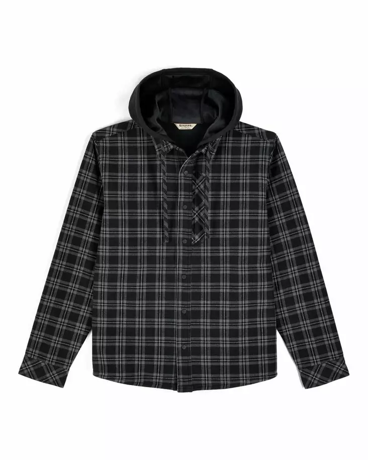Simms Coldweather Hooded Shacket Wakemup Plaid: Black - Övriga jackor - 694264695821 - 2