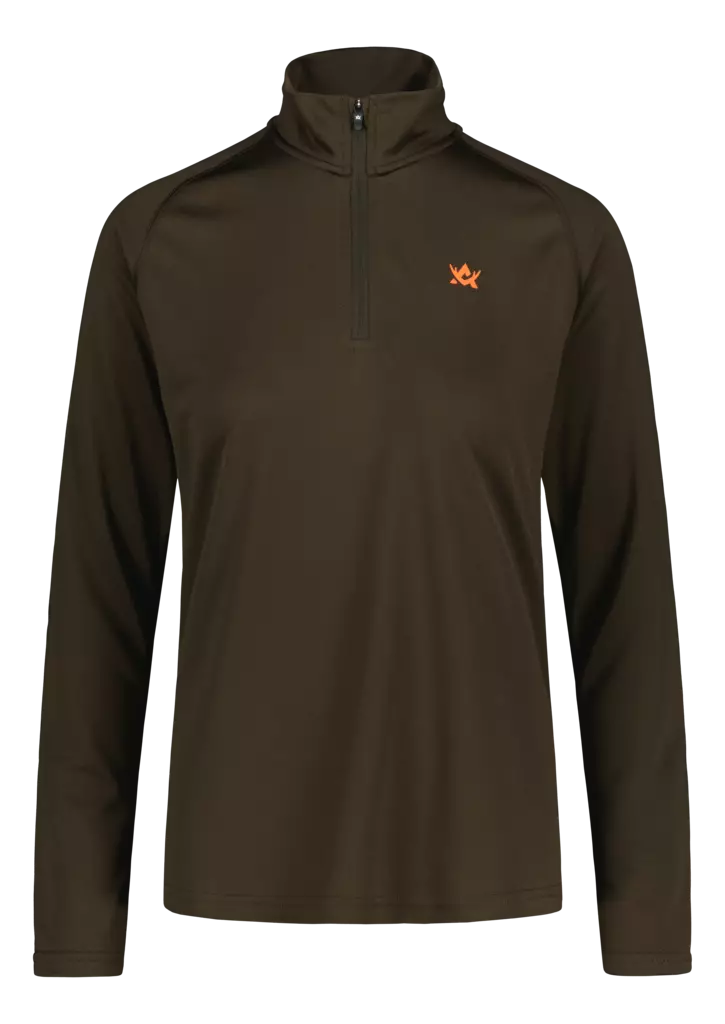 Alaska CoolDry Womens Half-Zip Top Brown - Jägarens bas- och mellanlager - 6438347054891 - 1