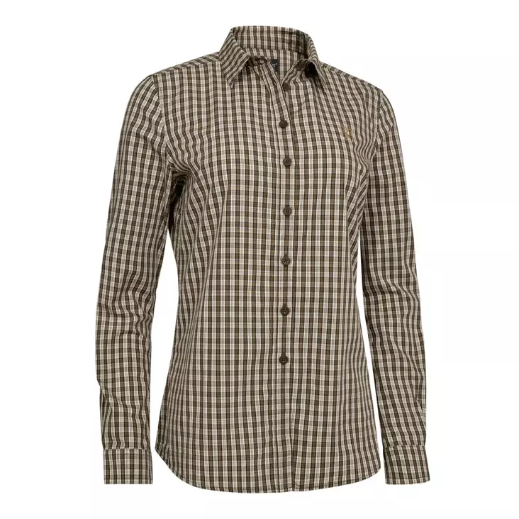 Deerhunter Lady Bridget Shirt Brown Check - Jägartröjor - 5702827251171 - 1