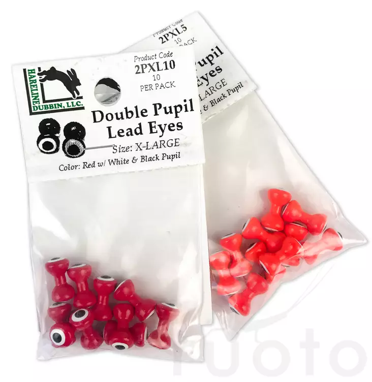 Hareline Double Pupil Lead Eyes Small -painosilmä - Tyngdögon - 40200300011 - 1