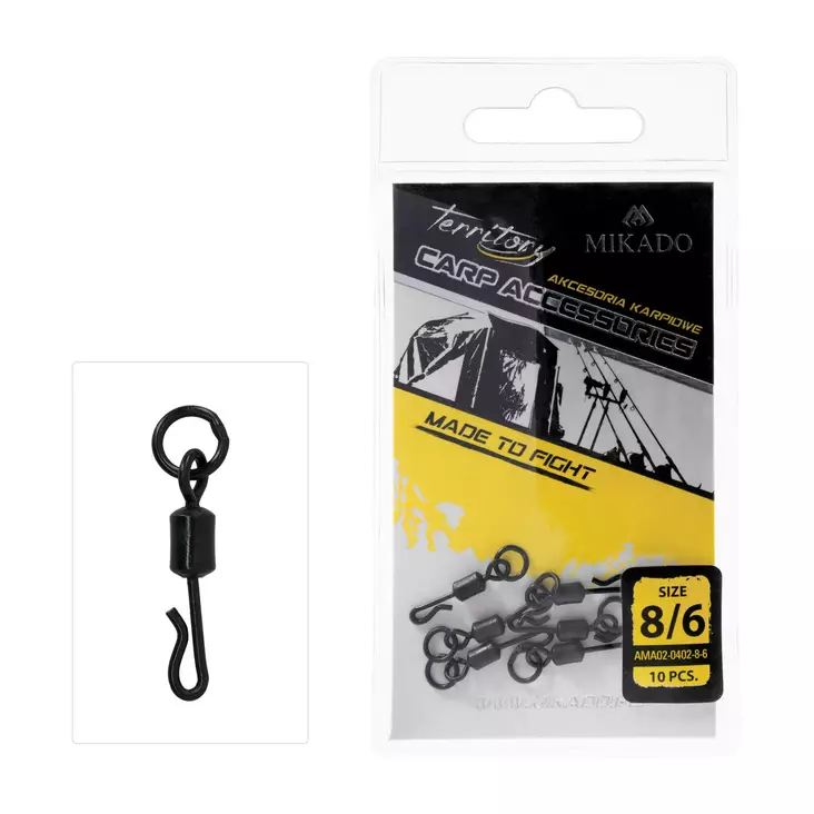Mikado Quick Change Swivel with Ring #8 - Lekande, ringar & länkar - 5900637686101 - 1