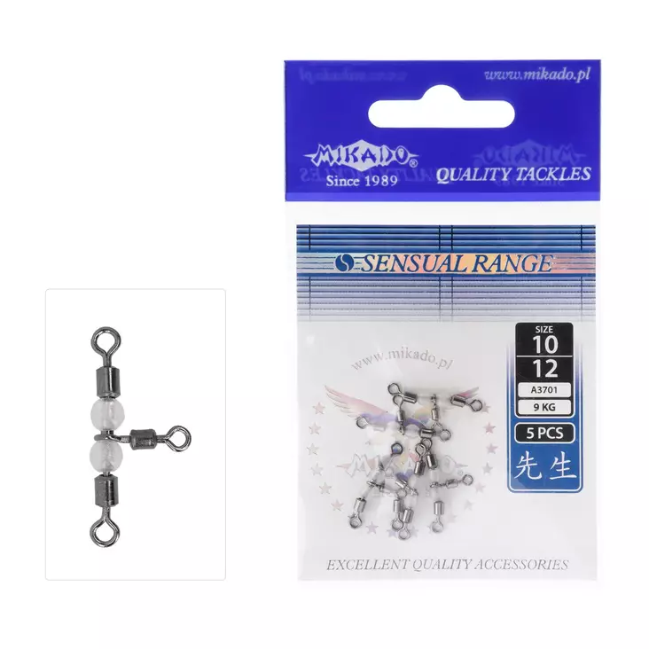 Mikado Roller Swivel Triple with Beads - Lekande & snabbkopplingar - 5900637148401 - 1