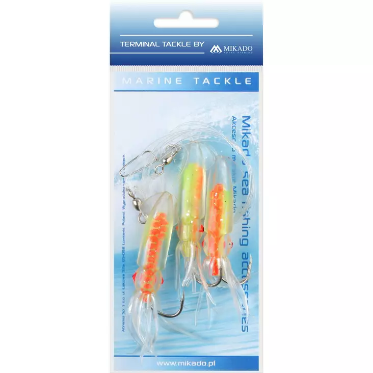 Mikado Squid Rig 7,5cm 3x4/0 C173 - Riggar för bottenfiske & torsk - 5900637138761 - 1