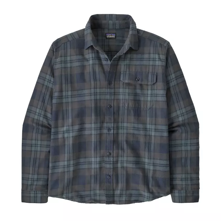 Patagonia Mens LS Lightweight Fjord Flannel Shirt Smolder Blue - Skjortor - 198077251491 - 1