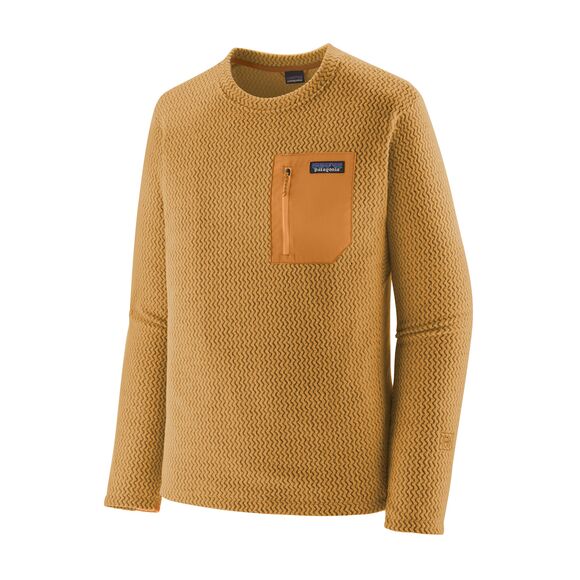 Patagonia M's R1 Air Crew Pufferfish Gold - Fleecetröjor - 196924029651 - 1