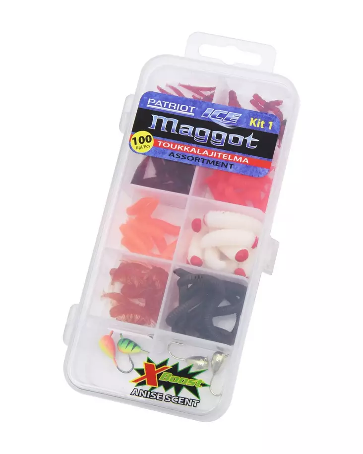 Patriot Ice Maggot toukkalajitelma - Pimpeljiggar och jigghuvuden - 6417512540971 - 1