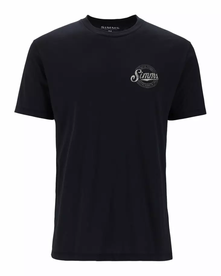 Simms Circle Lockup T-Shirt Black - T-shirts herr - 694264678381 - 1