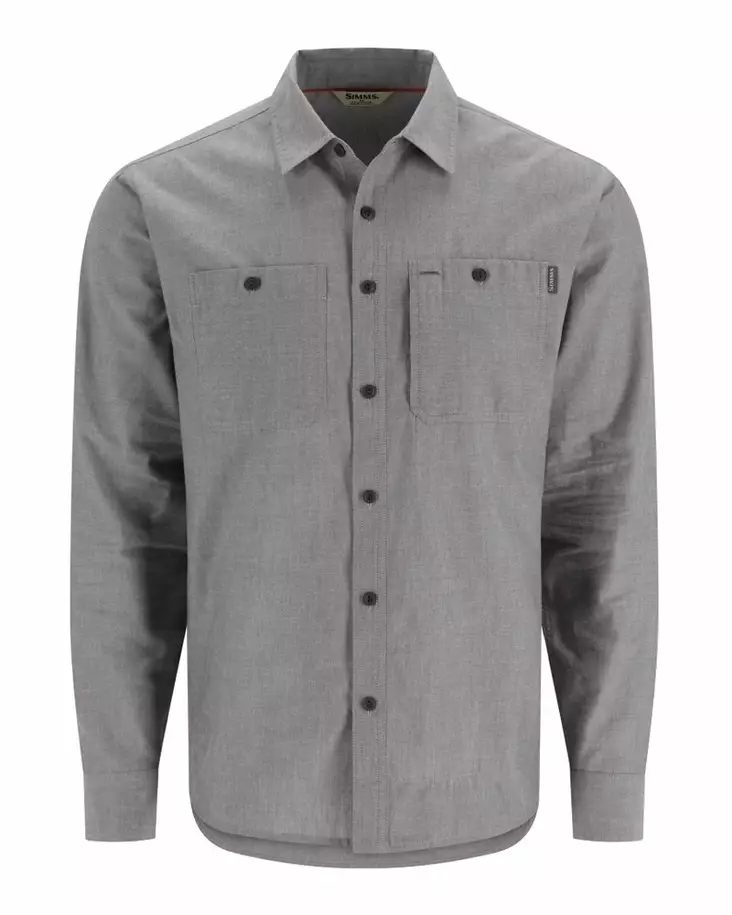 Simms Cutbank Chambray Shirt Cinder Chambray - Skjortor - 694264609941 - 2