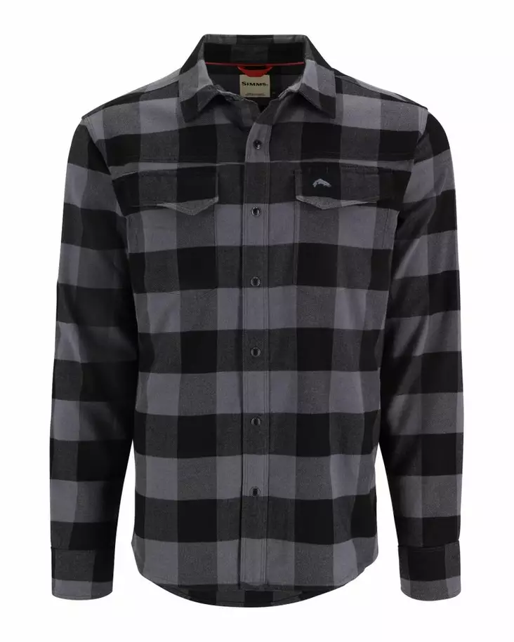 Simms Gallatin Flannel Shirt Slate Buffalo Check - Skjortor - 694264654651 - 2